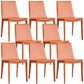 Designer Style Matte Finish Leather Side Chair Solid Back Home Dining Chair Orange 8 Piece Set Clearhalo 'Dining Chairs' 'Dining Tables & Seating' 'dining_chair' 'furn' 'furn_dining_chair' 'Furniture' 'Kitchen & Dining Furniture' 5247389