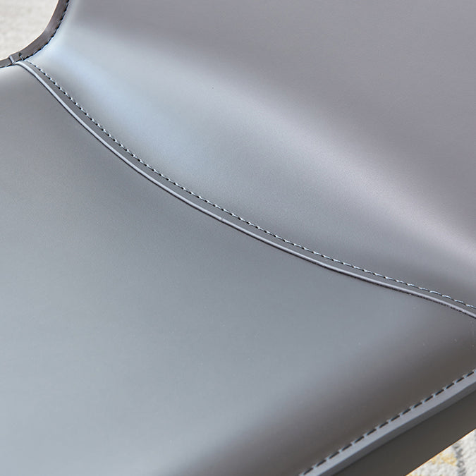 Designer Style Matte Finish Leather Side Chair Solid Back Home Dining Chair Clearhalo 'Dining Chairs' 'Dining Tables & Seating' 'dining_chair' 'furn' 'furn_dining_chair' 'Furniture' 'Kitchen & Dining Furniture' 5247390