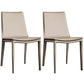 Designer Style Matte Finish Leather Side Chair Solid Back Home Dining Chair Light Khaki 2 Piece Set Clearhalo 'Dining Chairs' 'Dining Tables & Seating' 'dining_chair' 'furn' 'furn_dining_chair' 'Furniture' 'Kitchen & Dining Furniture' 5247391