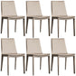 Designer Style Matte Finish Leather Side Chair Solid Back Home Dining Chair Light Khaki 6 Piece Set Clearhalo 'Dining Chairs' 'Dining Tables & Seating' 'dining_chair' 'furn' 'furn_dining_chair' 'Furniture' 'Kitchen & Dining Furniture' 5247395