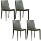 Designer Style Matte Finish Leather Side Chair Solid Back Home Dining Chair Blackish Green 4 Piece Set Clearhalo 'Dining Chairs' 'Dining Tables & Seating' 'dining_chair' 'furn' 'furn_dining_chair' 'Furniture' 'Kitchen & Dining Furniture' 5247402