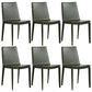 Designer Style Matte Finish Leather Side Chair Solid Back Home Dining Chair Blackish Green 6 Piece Set Clearhalo 'Dining Chairs' 'Dining Tables & Seating' 'dining_chair' 'furn' 'furn_dining_chair' 'Furniture' 'Kitchen & Dining Furniture' 5247404