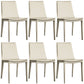 Designer Style Matte Finish Leather Side Chair Solid Back Home Dining Chair Off-White 6 Piece Set Clearhalo 'Dining Chairs' 'Dining Tables & Seating' 'dining_chair' 'furn' 'furn_dining_chair' 'Furniture' 'Kitchen & Dining Furniture' 5247408
