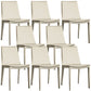 Designer Style Matte Finish Leather Side Chair Solid Back Home Dining Chair Off-White 8 Piece Set Clearhalo 'Dining Chairs' 'Dining Tables & Seating' 'dining_chair' 'furn' 'furn_dining_chair' 'Furniture' 'Kitchen & Dining Furniture' 5247409