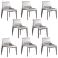 Designer Style Matte Finish Leather Side Chair Home Solid Back Dining Chair Grey 8 Piece Set Clearhalo 'Dining Chairs' 'Dining Tables & Seating' 'dining_chair' 'furn' 'furn_dining_chair' 'Furniture' 'Kitchen & Dining Furniture' 5247419