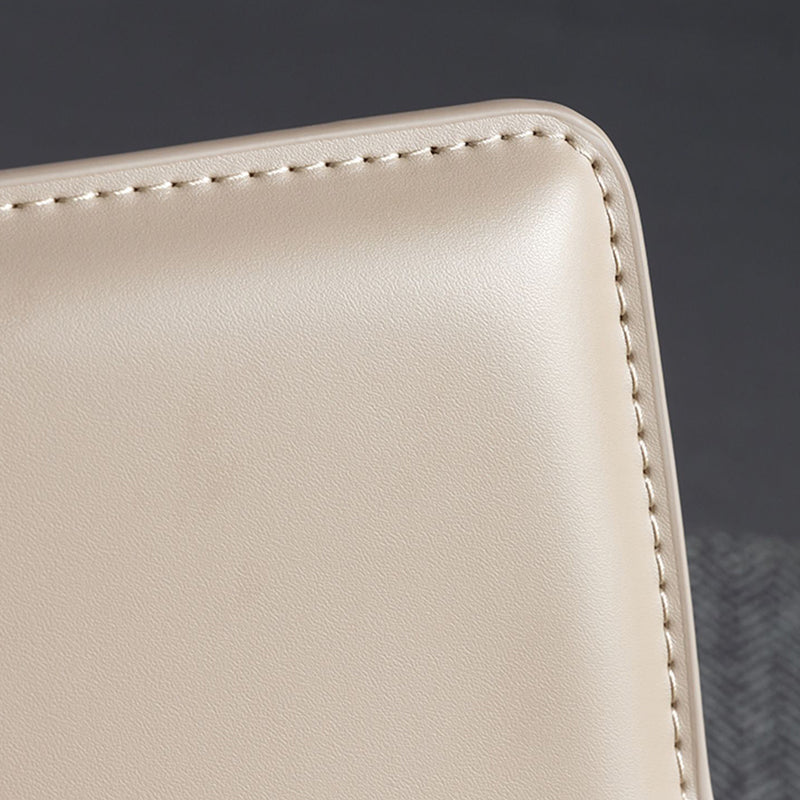 Designer Style Matte Finish Leather Side Chair Home Solid Back Dining Chair Clearhalo 'Dining Chairs' 'Dining Tables & Seating' 'dining_chair' 'furn' 'furn_dining_chair' 'Furniture' 'Kitchen & Dining Furniture' 5247420