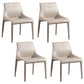 Designer Style Matte Finish Leather Side Chair Home Solid Back Dining Chair Khaki 4 Piece Set Clearhalo 'Dining Chairs' 'Dining Tables & Seating' 'dining_chair' 'furn' 'furn_dining_chair' 'Furniture' 'Kitchen & Dining Furniture' 5247430