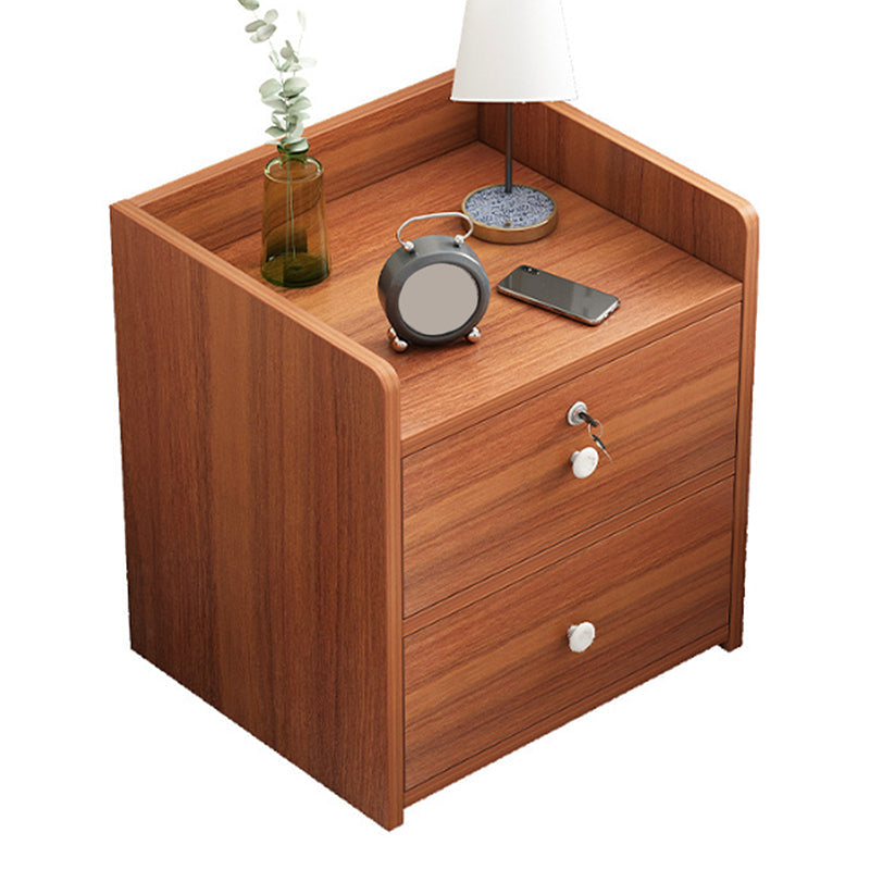 Hölzerne Nachttisch mit 12 "breitem Nachttisch mit Schubladen und Regal