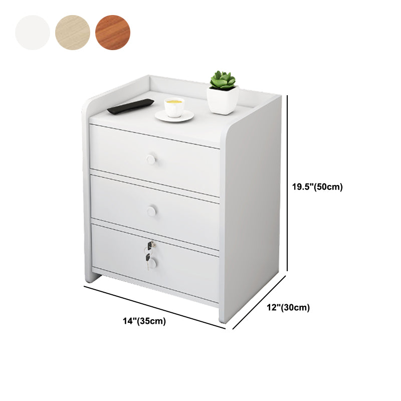 Hölzerne Nachttisch mit 12 "breitem Nachttisch mit Schubladen und Regal