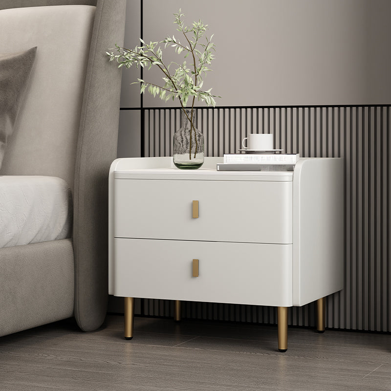 Nachtkastje met laden 19 "hoog houten bed nachtkastje met benen