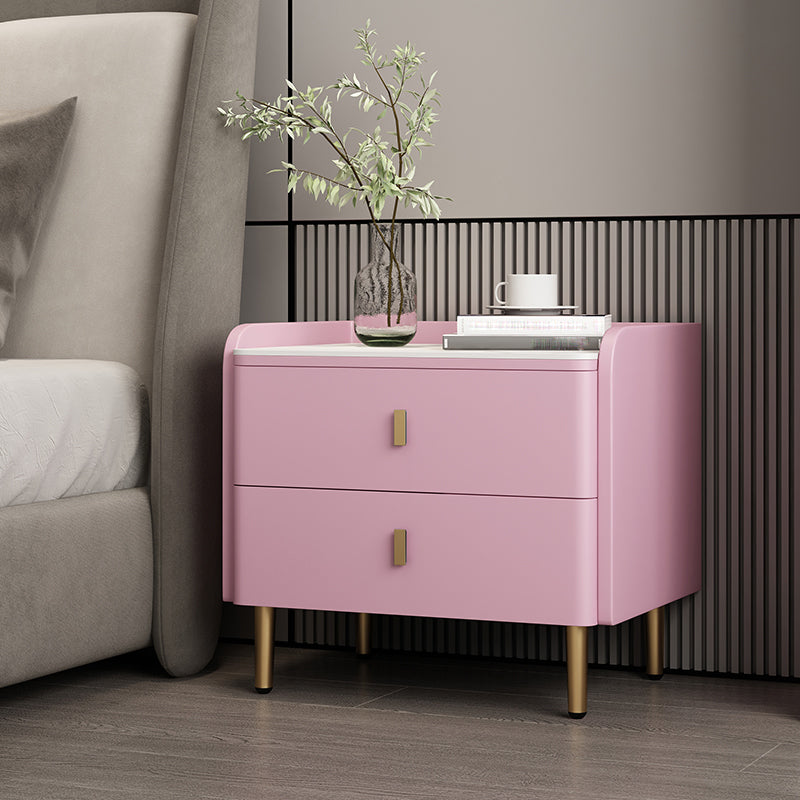 Nachtkastje met laden 19 "hoog houten bed nachtkastje met benen