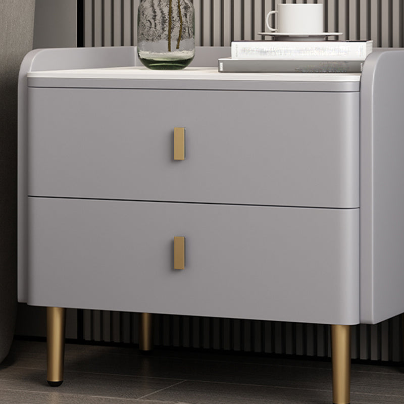 Nachtkastje met laden 19 "hoog houten bed nachtkastje met benen