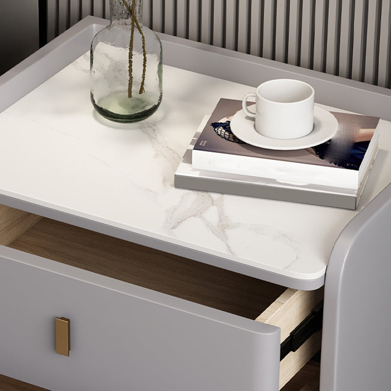 Nachtkastje met laden 19 "hoog houten bed nachtkastje met benen