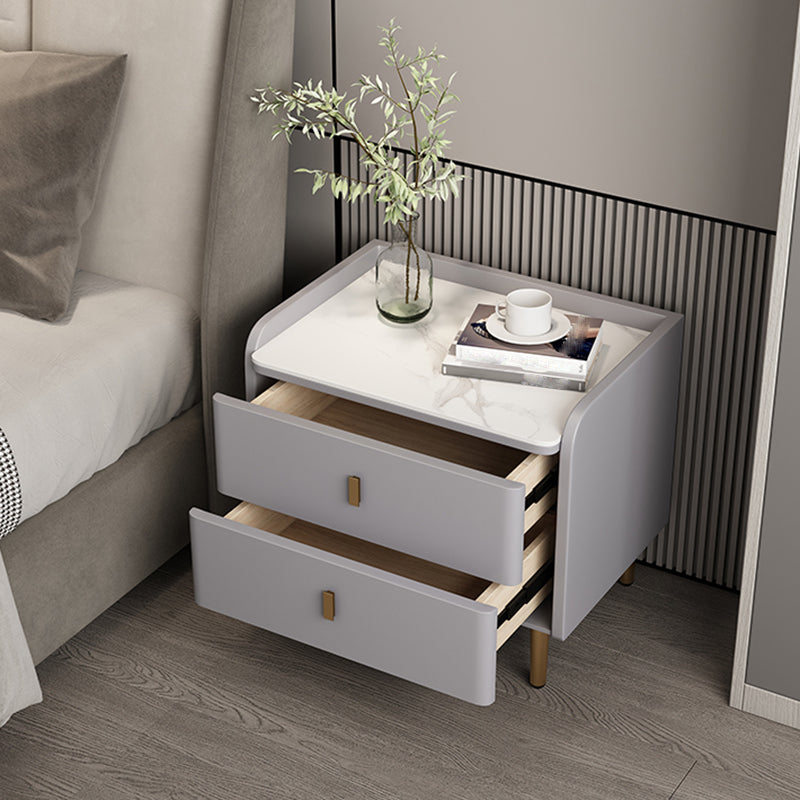 Nachtkastje met laden 19 "hoog houten bed nachtkastje met benen