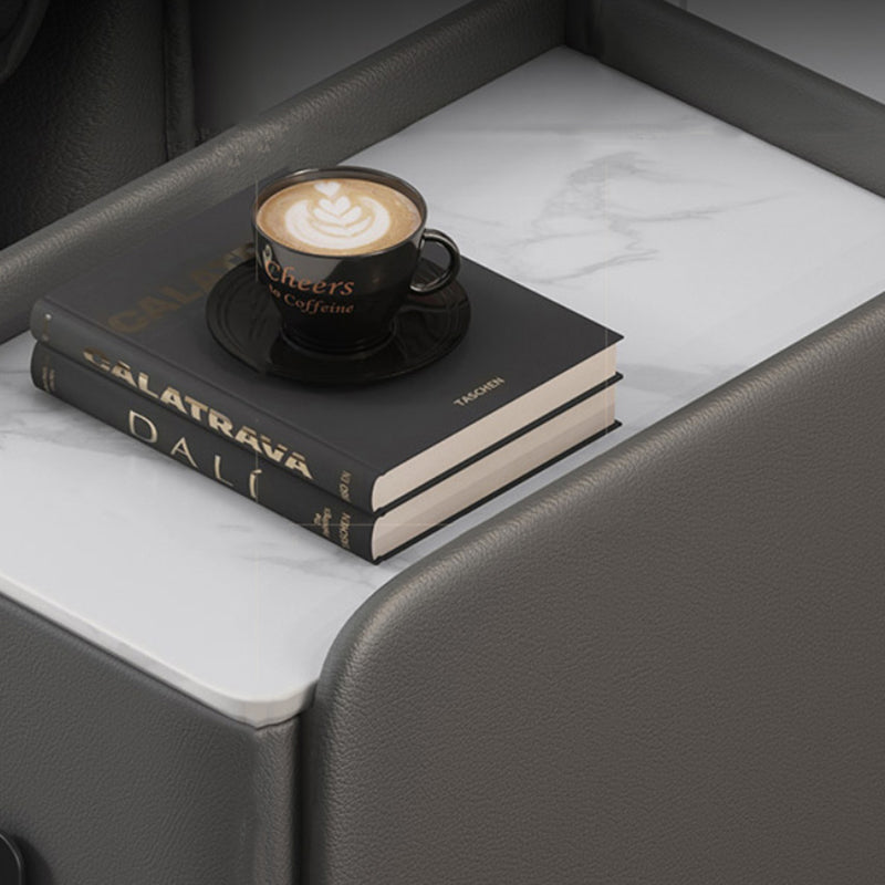 Malcada de noche glamorosa con 4 patas 21.65 "de altura 2 - mesa de noche de piedra de cajón