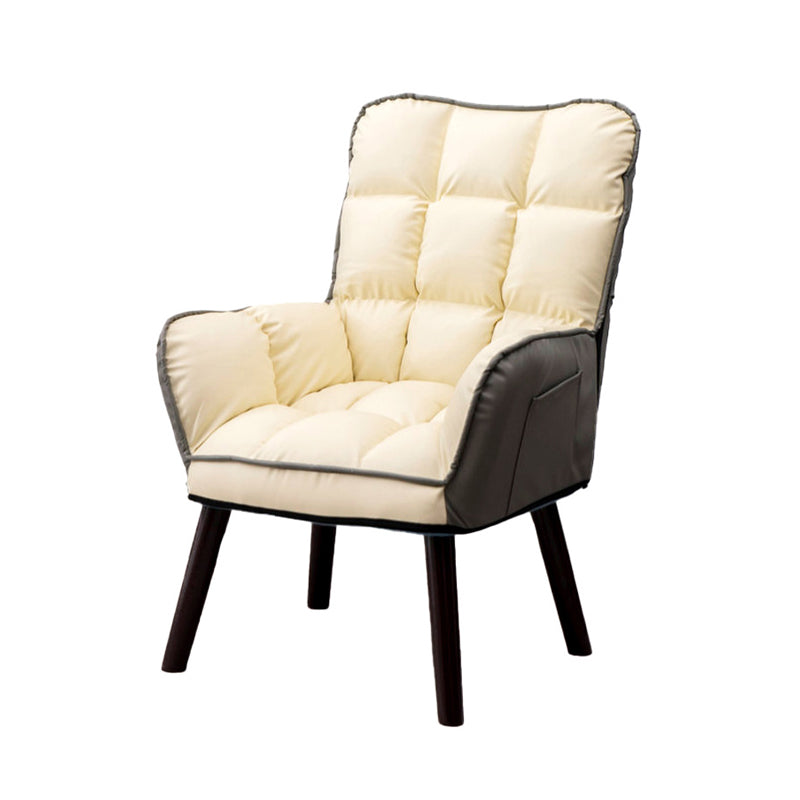 Linen Arms Included Chair 27.5"L x 20.8"W x 39.3" H Chair for Living Room Beige Without Ottoman Clearhalo 'Accent Chairs' 'accent_chairs' 'Chairs & Seating' 'furn' 'furn_accent_chairs' 'Furniture' 'Living Room Furniture' 5247657