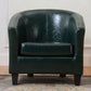 Faux Leather Accent Chair 28.34" L x 28.34" W x 25.59" H Barrel Chair Blackish Green Clearhalo 'Accent Chairs' 'accent_chairs' 'Chairs & Seating' 'furn' 'furn_accent_chairs' 'Furniture' 'Living Room Furniture' 5247692