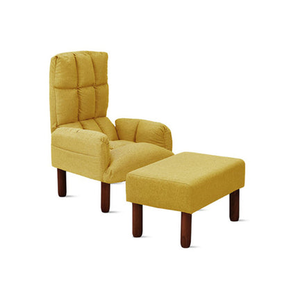 Fabric Convertible Chair Modern Biscuit Back Chair for Bedroom