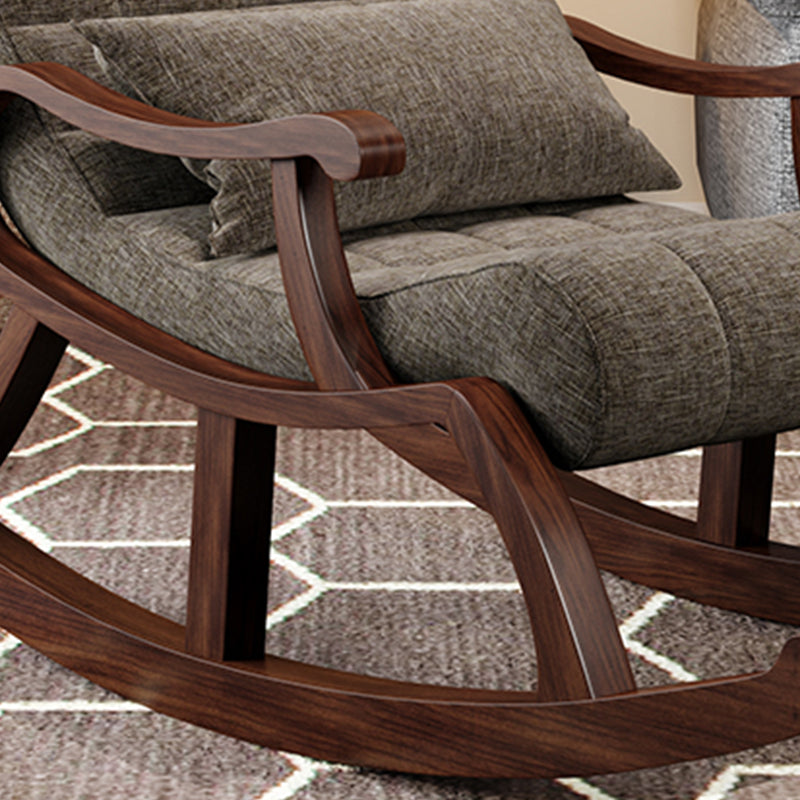 26.37 "L x 49.21" W x 35.03 "H Accent stoel Solid Wood Lounge Chair