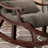 26.37 "L x 49.21" W x 35.03 "H Accent stoel Solid Wood Lounge Chair