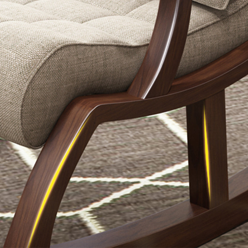 26.37 "L x 49.21" W x 35.03 "H Accent stoel Solid Wood Lounge Chair