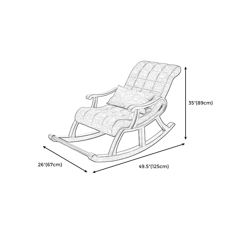 26.37 "L x 49.21" W x 35.03 "H Accent stoel Solid Wood Lounge Chair