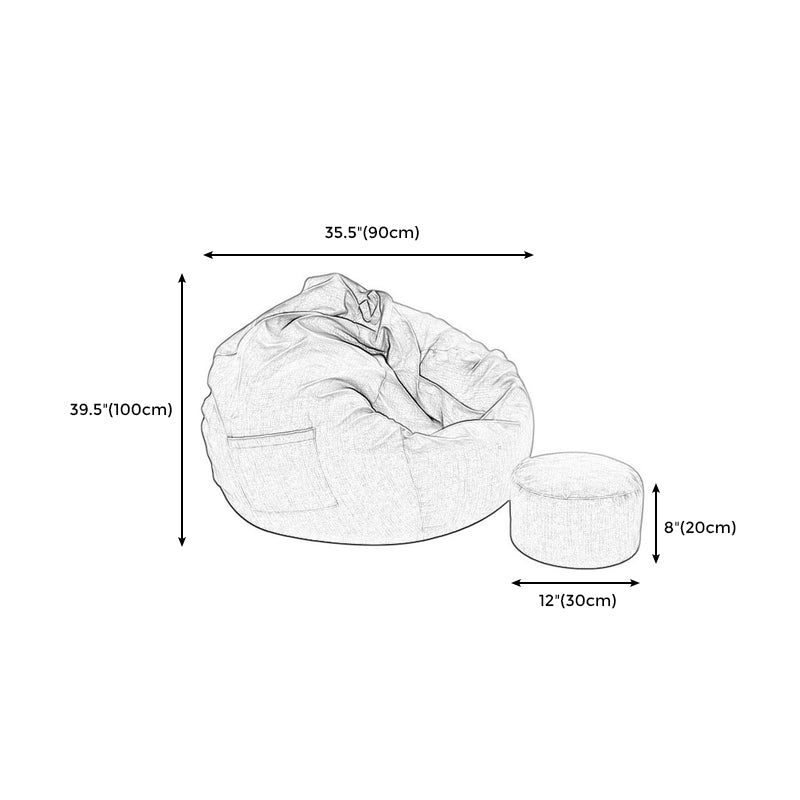 Chaise rond sans bras sans arme avec Ottomans pour le salon