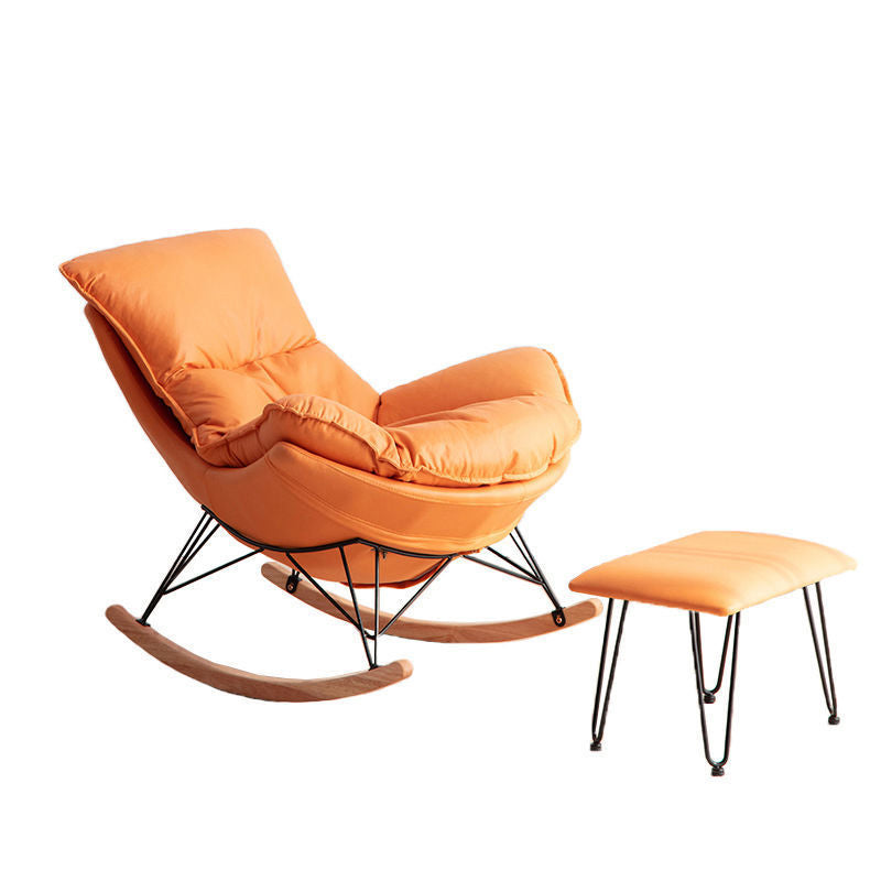 26,77 "l x 37,40" W x 32.28 "Hux in pelle sedia in pelle con cuscini rimovibili