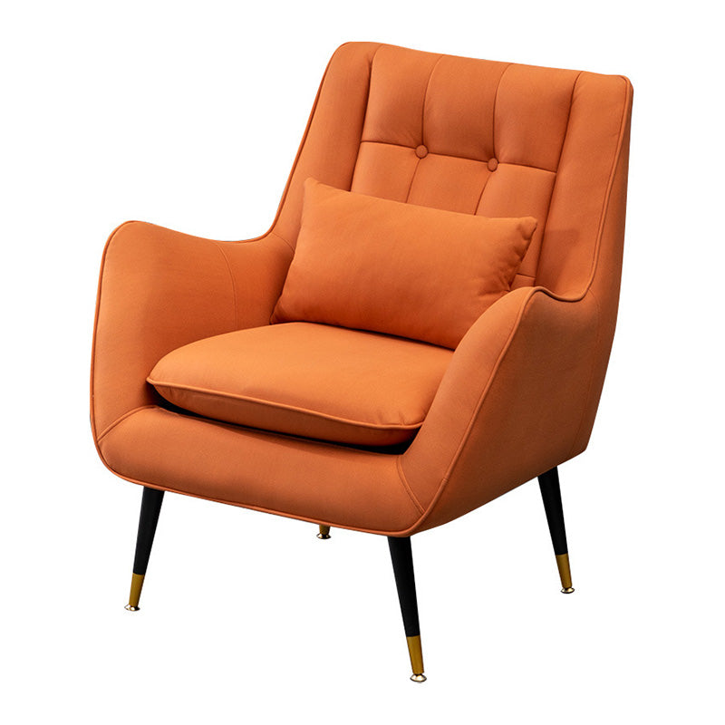 Modern 30.7" W Barrel Accent Chair with Basic Four Legs for Bedroom