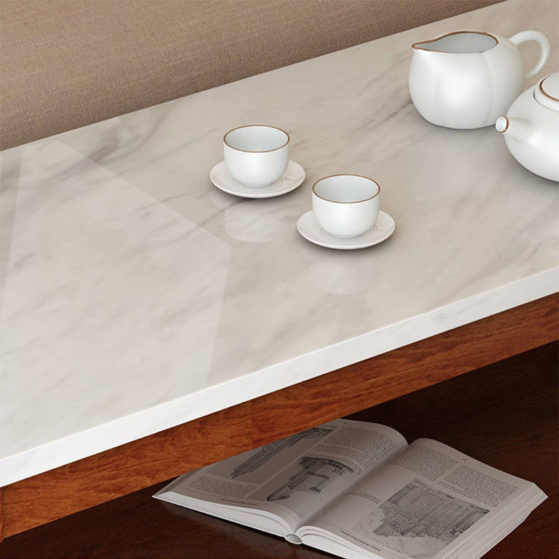 13.7" W X 23.6" H Farmhouse Wood Side Table Two-Drawer Side Table with Wheels Clearhalo 'Coffee & Accent Tables' 'End & Side Tables' 'end_side_tables' 'furn' 'furn_end_side_tables' 'Furniture' 'Living Room Furniture' 5247858