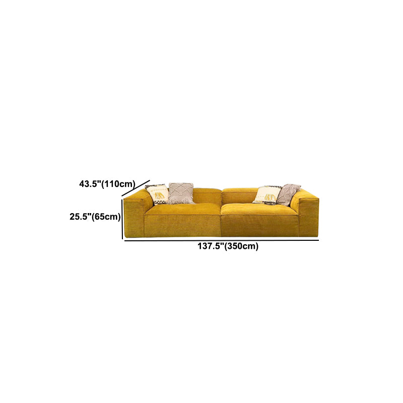 Velvet Tuxedo Arm Standard SofaStain Resistant Contemporary Sofa for Living Room