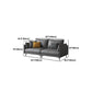 Contemporary Genuine Leather Square Arm Standard Sofa with Loose Back for Living Room