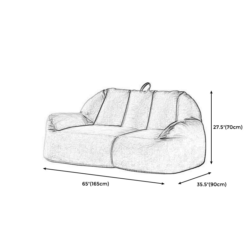 リビングルーム用のモダンなマイクロスエード湾曲フレアアームソファ27.55 "w