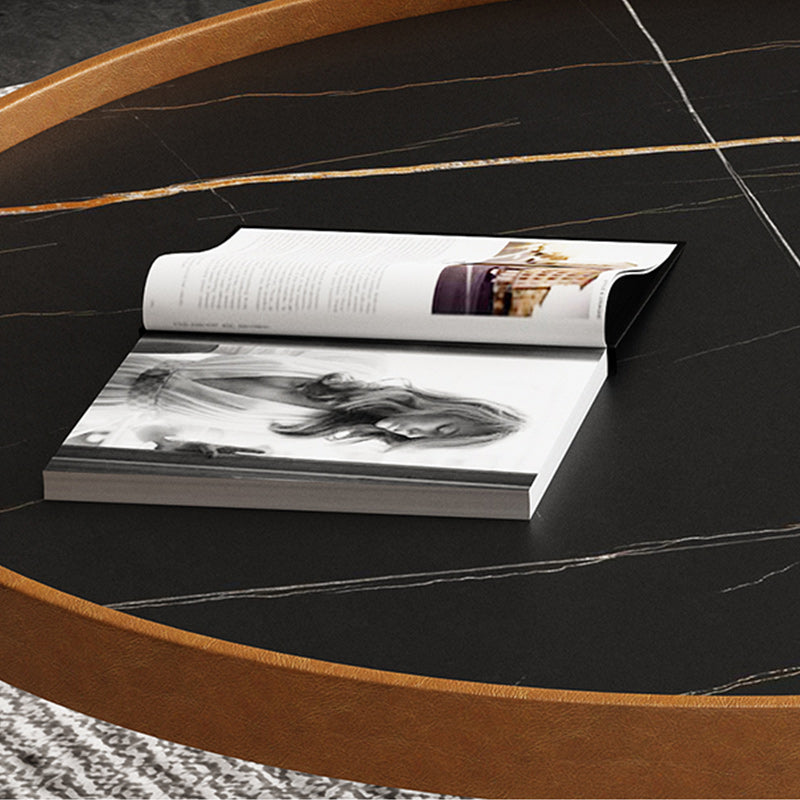 Modern Slate Tray Top 3 Legs Coffee Table White/Black Round Table Clearhalo 'Coffee & Accent Tables' 'Coffee Tables' 'coffee_tables' 'furn' 'furn_coffee_tables' 'Furniture' 'Living Room Furniture' 5248027