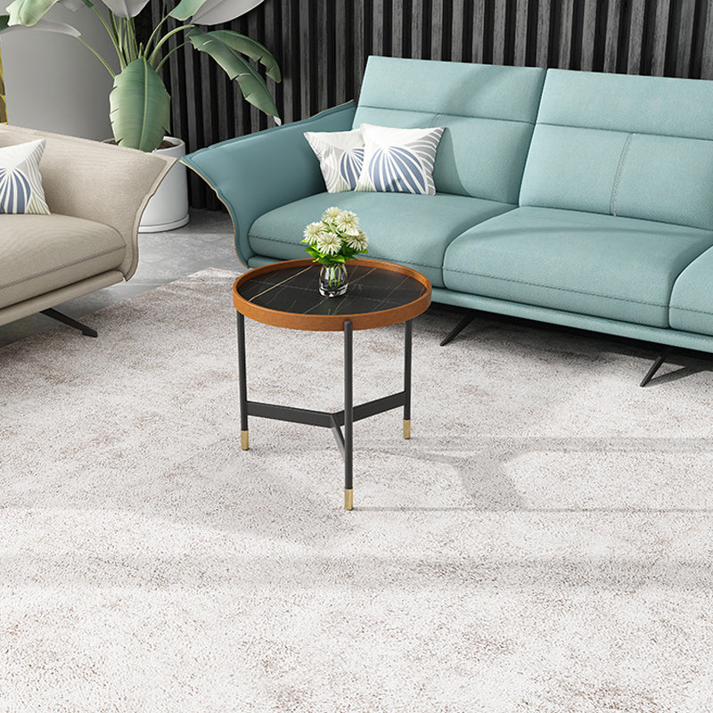 Modern Slate Tray Top 3 Legs Coffee Table White/Black Round Table Clearhalo 'Coffee & Accent Tables' 'Coffee Tables' 'coffee_tables' 'furn' 'furn_coffee_tables' 'Furniture' 'Living Room Furniture' 5248034