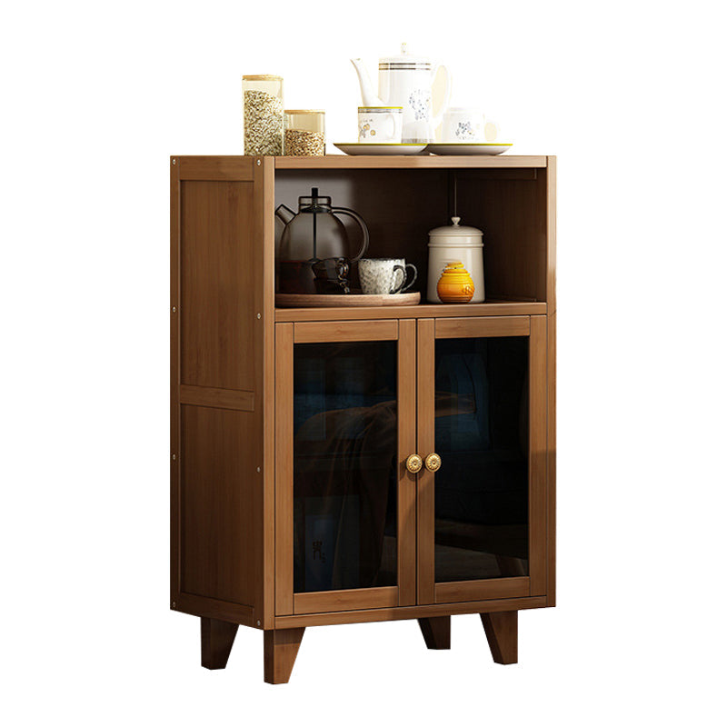 Server per case per case da pranzo in legno fabbricato marrone con porta