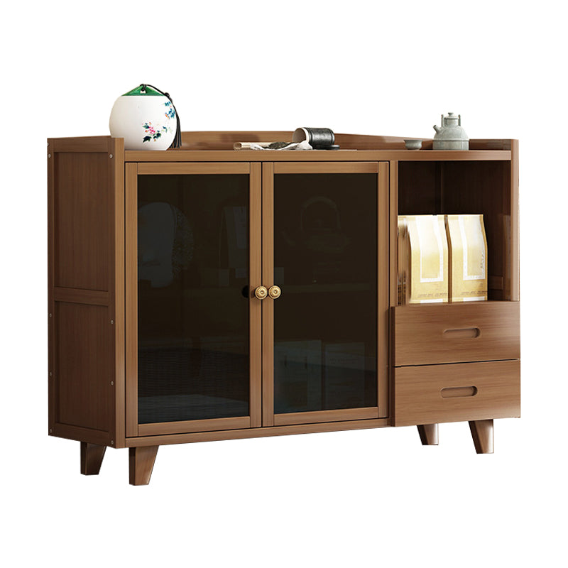 Server per case per case da pranzo in legno fabbricato marrone con porta