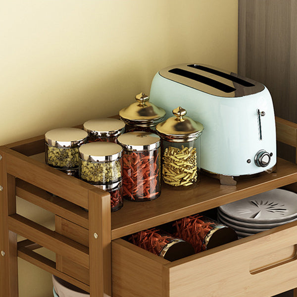 Server per case per case da pranzo in legno fabbricato marrone con porta