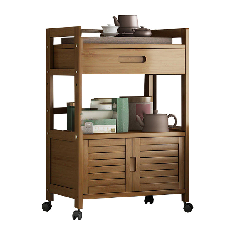 Server per case per case da pranzo in legno fabbricato marrone con porta