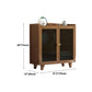 Server per case per case da pranzo in legno fabbricato marrone con porta