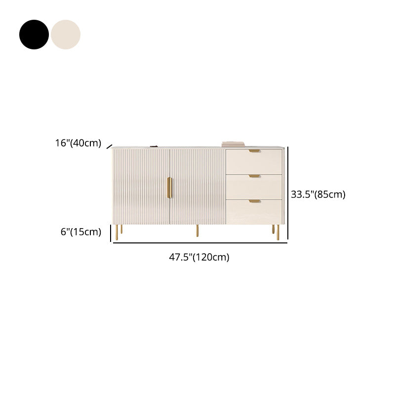 Stone moderno top moderno tavolo da tavolo a 3 cassetti per la casa