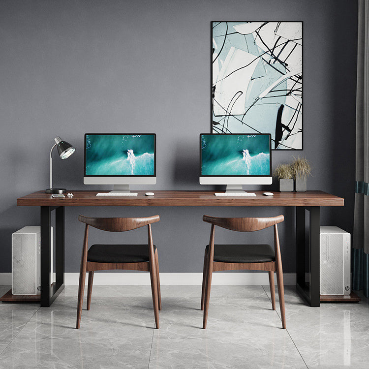 Scrivania in legno di pino contemporaneo rettangolo metallico da base per ufficio