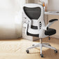 Padded Arms Office Chair Swivel Adjustable Seat Height Chair with Caster Wheels White-Black Without Headrest Clearhalo 'furn' 'furn_office_chair' 'Furniture' 'Office Chairs' 'Office Furniture' 'office_chair' 5248759