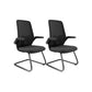 Adjustable Arms Office Chair Contemporary Mesh Back Task Chair Black 2 Piece Set Steel Clearhalo 'furn' 'furn_office_chair' 'Furniture' 'Office Chairs' 'Office Furniture' 'office_chair' 5248847