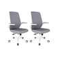 Adjustable Arms Office Chair Contemporary Mesh Back Task Chair Grey 2 Piece Set Nylon Clearhalo 'furn' 'furn_office_chair' 'Furniture' 'Office Chairs' 'Office Furniture' 'office_chair' 5248859