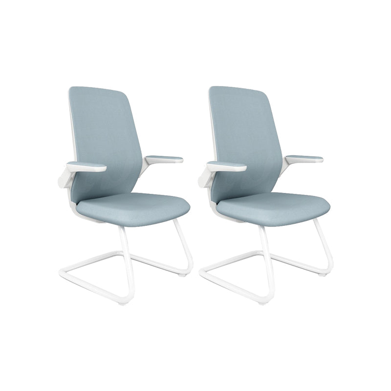 Adjustable Arms Office Chair Contemporary Mesh Back Task Chair Blue 2 Piece Set Steel Clearhalo 'furn' 'furn_office_chair' 'Furniture' 'Office Chairs' 'Office Furniture' 'office_chair' 5248866