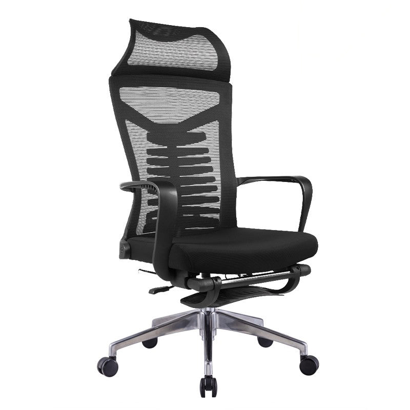 Executive Adjustable Seat Height Chair Modern Ergonomic Swivel Office Chair Black Metal Clearhalo 'furn' 'furn_office_chair' 'Furniture' 'Office Chairs' 'Office Furniture' 'office_chair' 5248879