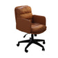 Padded Arms Working Chair Modern Mid Back Swivel Office Chair Brown Clearhalo 'furn' 'furn_office_chair' 'Furniture' 'Office Chairs' 'Office Furniture' 'office_chair' 5248895