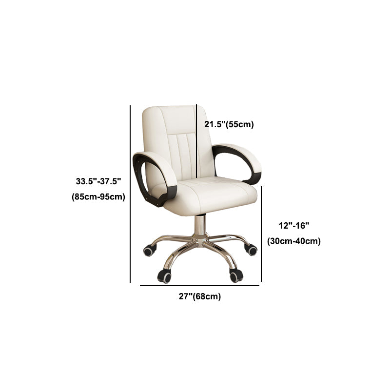 Padded Arms Working Chair Modern Mid Back Swivel Office Chair Clearhalo 'furn' 'furn_office_chair' 'Furniture' 'Office Chairs' 'Office Furniture' 'office_chair' 5248899