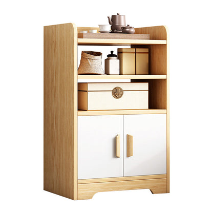 Engineered houten boekenkast met deuren verticale boekenplank voor kantoor